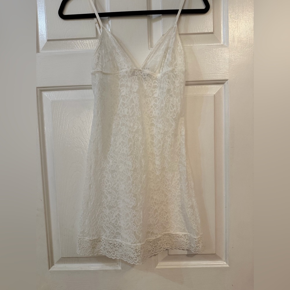 Vintage Victoria Secret All White Lace Slip Dress